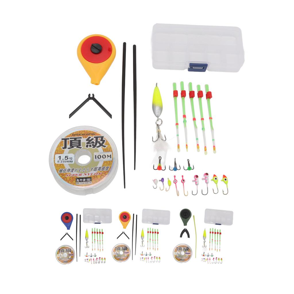 Mini Winter Eisangelrute Rutenspitze Rutenoberteil Angelschnur Haken Eisangelzubehör