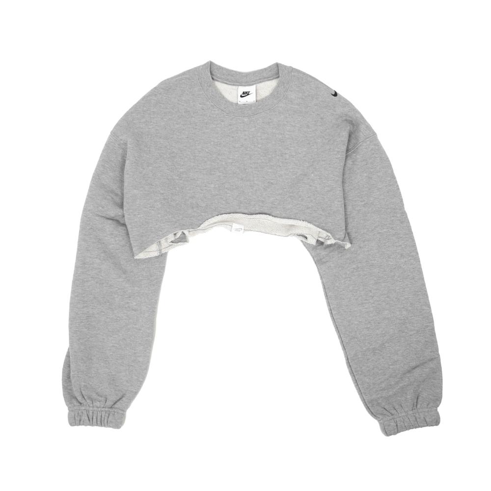Nike Comfortable Round Neck Pullover Cropped Top Women Tops Medium-Gray FV7510063 XL