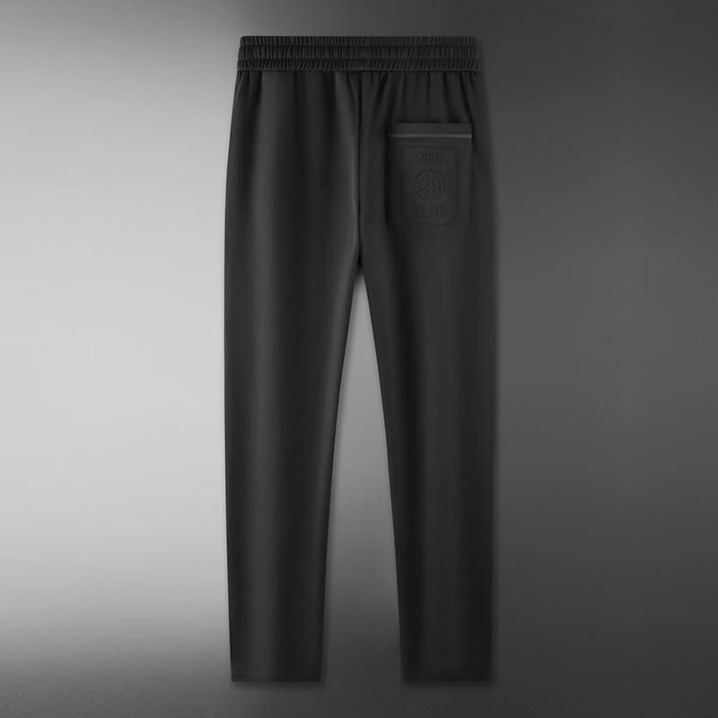 Men's Plus Size Straight-Leg Elastic Waist Casual Pants