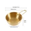 304Stainless Steel Household Korean Cuisine Bowl With Handle Rice Wine Bowls Sauce Seasoning Dish Food Serving Kitchen Tableware
