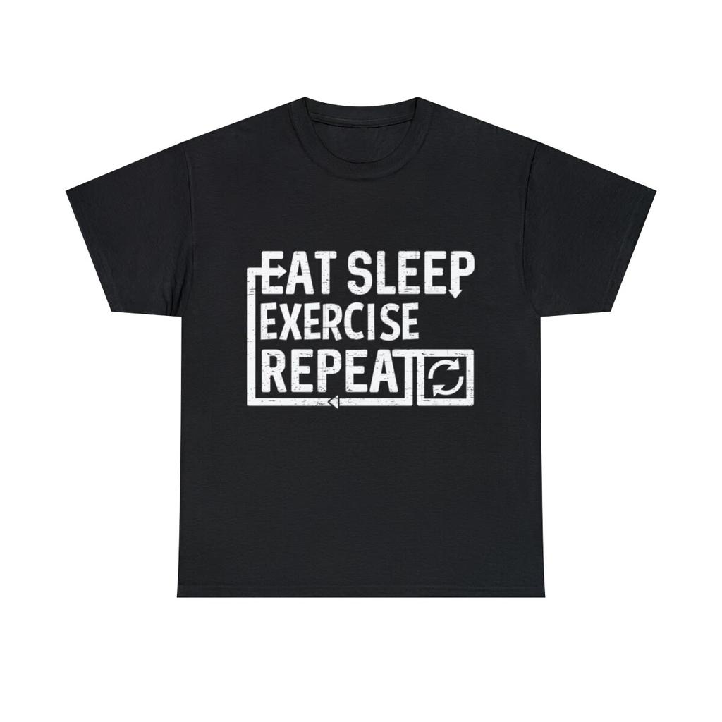 Eat Sleep Exercise Graphic Tee Shirt, S-5XL