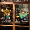 Santa Claus Holiday Window Cling Stickers: Christmas Atmosphere Decoration for Glass Doors