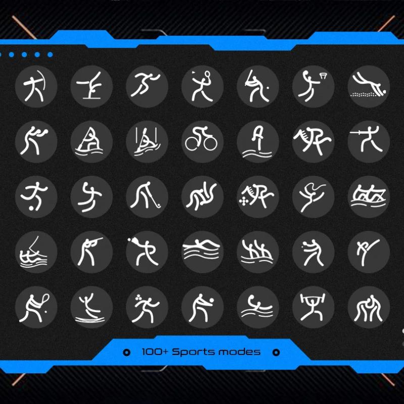 2025 New 1000mAh Battery Outdoor Smart Watch 2.13-Inch HD Screen Heart Rate Blood Pressure Waterproof Compass Sport Mode Smartwatch