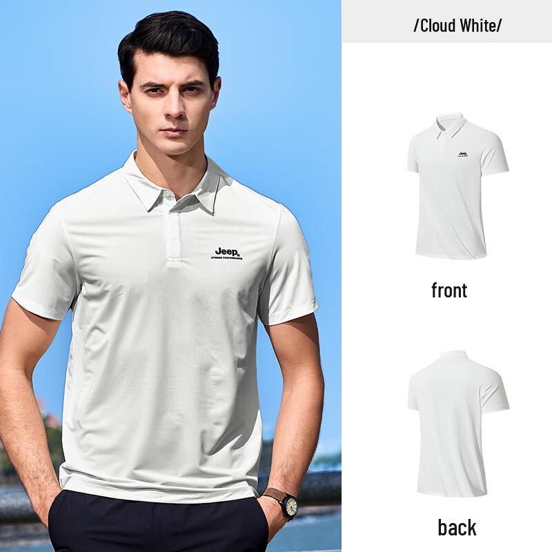 Jeep Men s Summer Cool-Touch Short-Sleeve Polo Shirt M