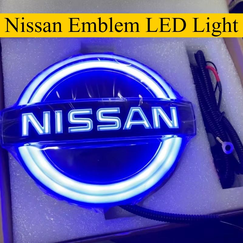 Front Grill Illuminated Badge Logo Emblem for Nissan Patrol Y61 62 Patrol LED Blue or white Light Illuminated Emblem LED Logo AGKLN1