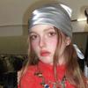 Square Y2k Print Turban Soft Punk Bandana Elegant Leopard Print Hair Scarf  Outdoor