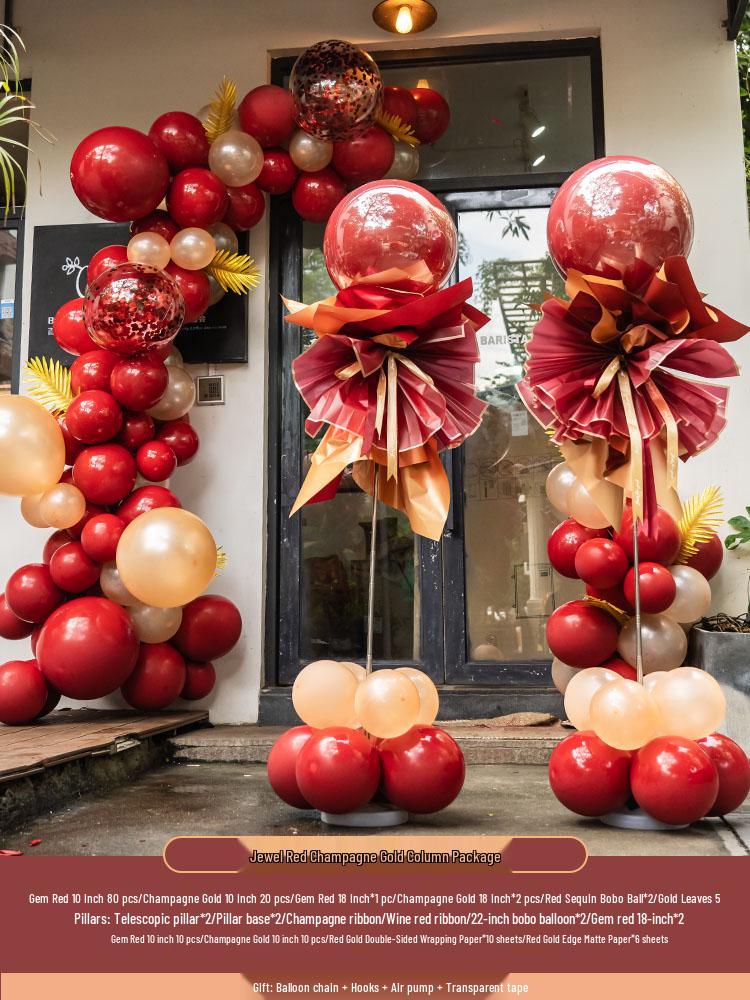 Balloon Arch Pillar for Event Atmosphere Decoration In Shopping Mall Entrances