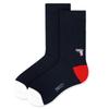 SNOOZY Pink Gun Embroidered Socks (Navy Red)