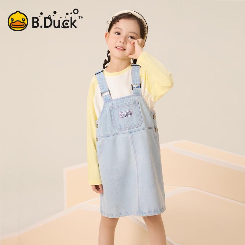 B.Duck Kids Denim Suspenders Dress
