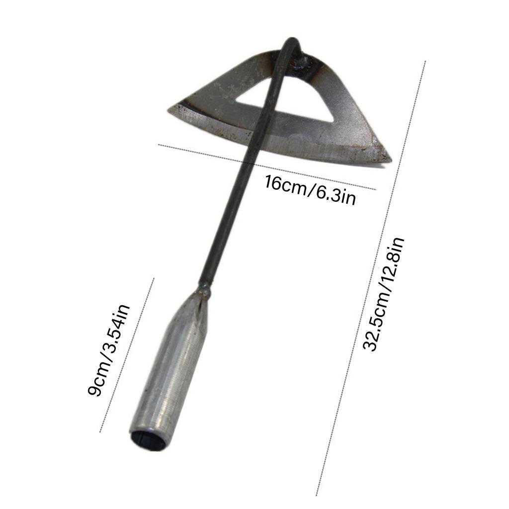 Gardening Tools Hollow Hoe All Steel 32.5cm Hardened for Backyard Agriculture Easy Weeding Soil Loosening