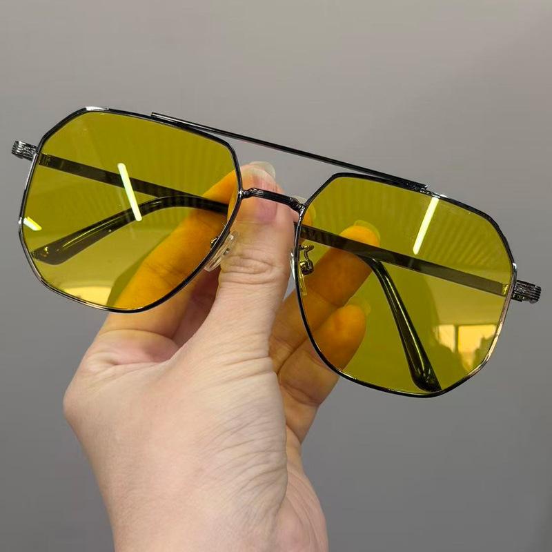 High Definition Sunglasses Men'S Gradual Change Of Color Metal Frame Sunglasses Women'S Uv Protection Sunglasses