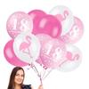 10pcs Amawill 12inch Latex Balloons with Flamingo Pineapple&Leaves Stickers for Tropical Party