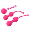 3pcs Women Pelvic Floor Muscles Trainer Ball Massaging Strengthening Pelvic Trainer Exercise Ball Pink