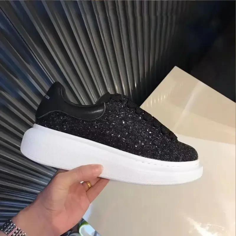 Vulkanisierter Schuhwerk Weißer Sneaker Und Damen Für Herren Innen Dicke Sohle Höhensteigernd Skateboard-Schuhe Elegante Damen-Flats 38