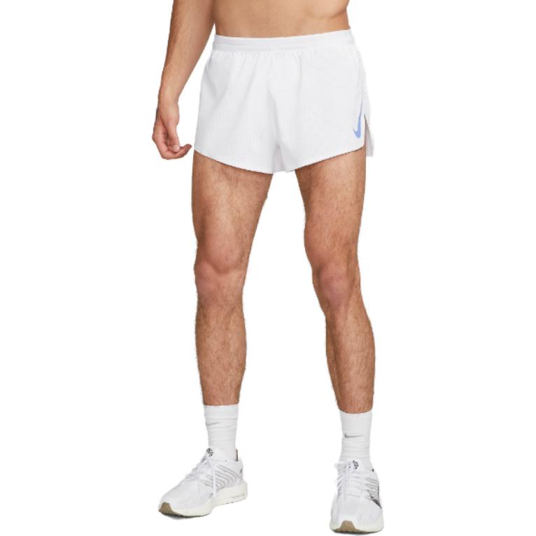 Nike Aeroswift 2" Brief-Lined Racing Shorts Solid Color Side Slit Elastic Mid-Waist Sports Shorts Men Shorts White CJ7837-100