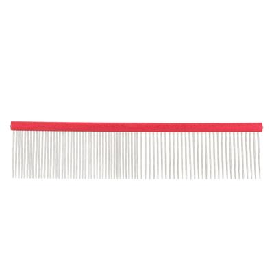 Pet Steel Comb 2 Different Densities Prevents Static Dog Grooming Comb with Rounded Ends for Long and Short Haired