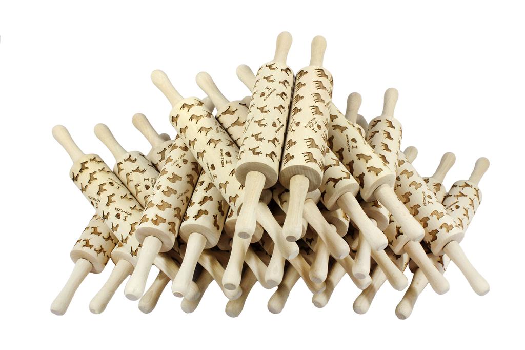 Caucasian Shepherd Dog – Small rolling pin with a dog pattern, a rolling pin for children's dough | Art-Dog