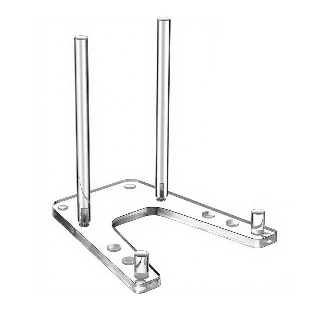 Transparent Adjustable Acrylic Display Stand 6 Inch for Plates Photos Artworks with Customizable Angle and Easy Setup