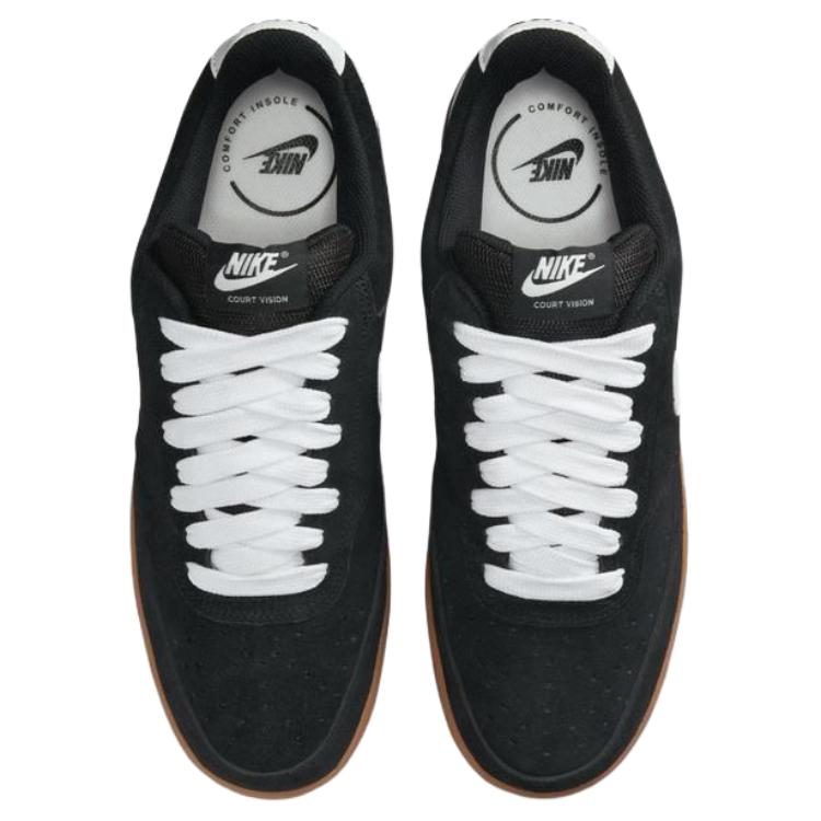 Nike Court Vision Low Black Gum Unisex Sneakers Gum-Medium-Brown White IO7727-001