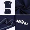 Boys' Plus-Size Two-Piece Polyester Competition Swimsuit with Cap
