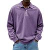 Men's Long Sleeve Polo Shirts Mens Breathable Tees Casual Golf Polo Shirt Lapel Collar Work T-Shirt Bottoming Pull On Tops