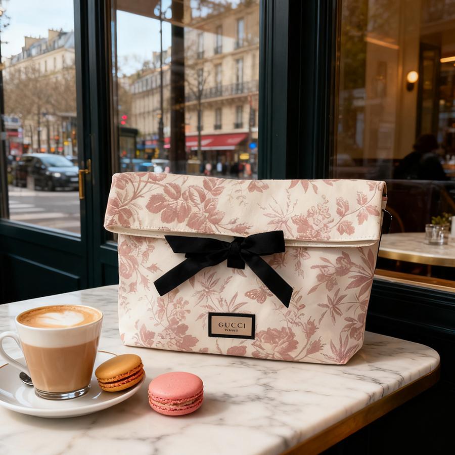 Gucci Piece Of Women's Makeup Storage Handbag, Made Of Pure Cotton Fabric and . Suitable For Commuting And Parties. Environmentally Friendly