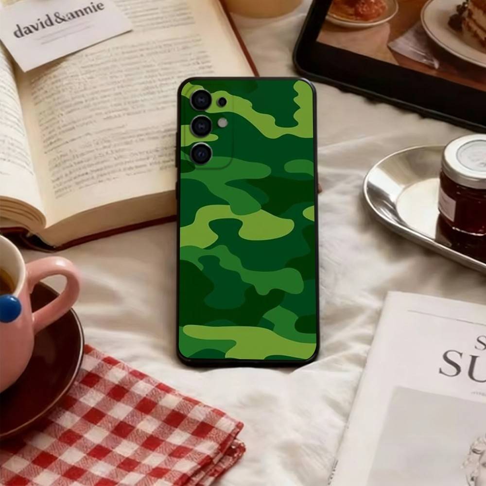 Bright Camouflage Pattern Phone Case Soft Black For Samsung S25,S24,S21,S22,S23,S30,Ultra,S20,Plus,Fe,Lite