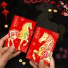 6PCS Red Envelopes With Horse Illustrations Paper New Year Gifts Money Holder for Birthday Wedding Celebration