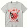 Japanischer Stil Osaka Dotonbori Betrunkener Oktopus Lustiges Meme T-Shirts Herren Damen Übergroßes Baumwoll-T-Shirt
