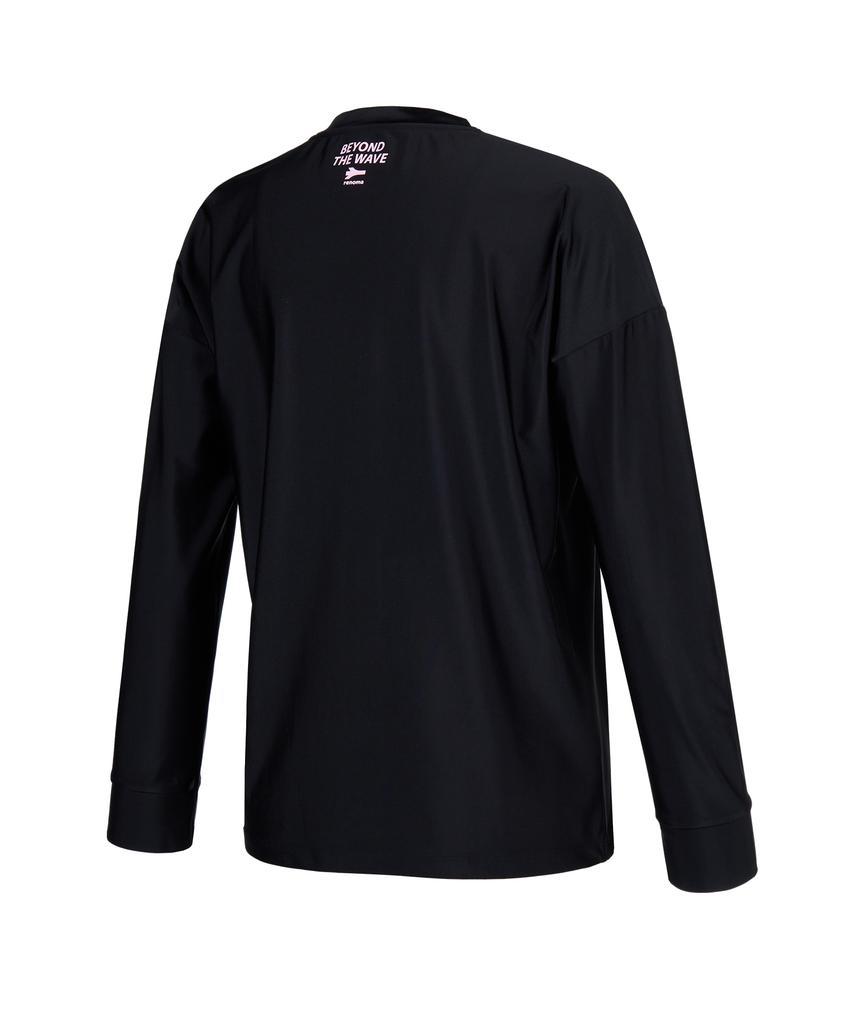 Lenomasuyeongbog Women'S Wave Long Sleeve Rash Guard Black Rn-Cs2F554-Bk