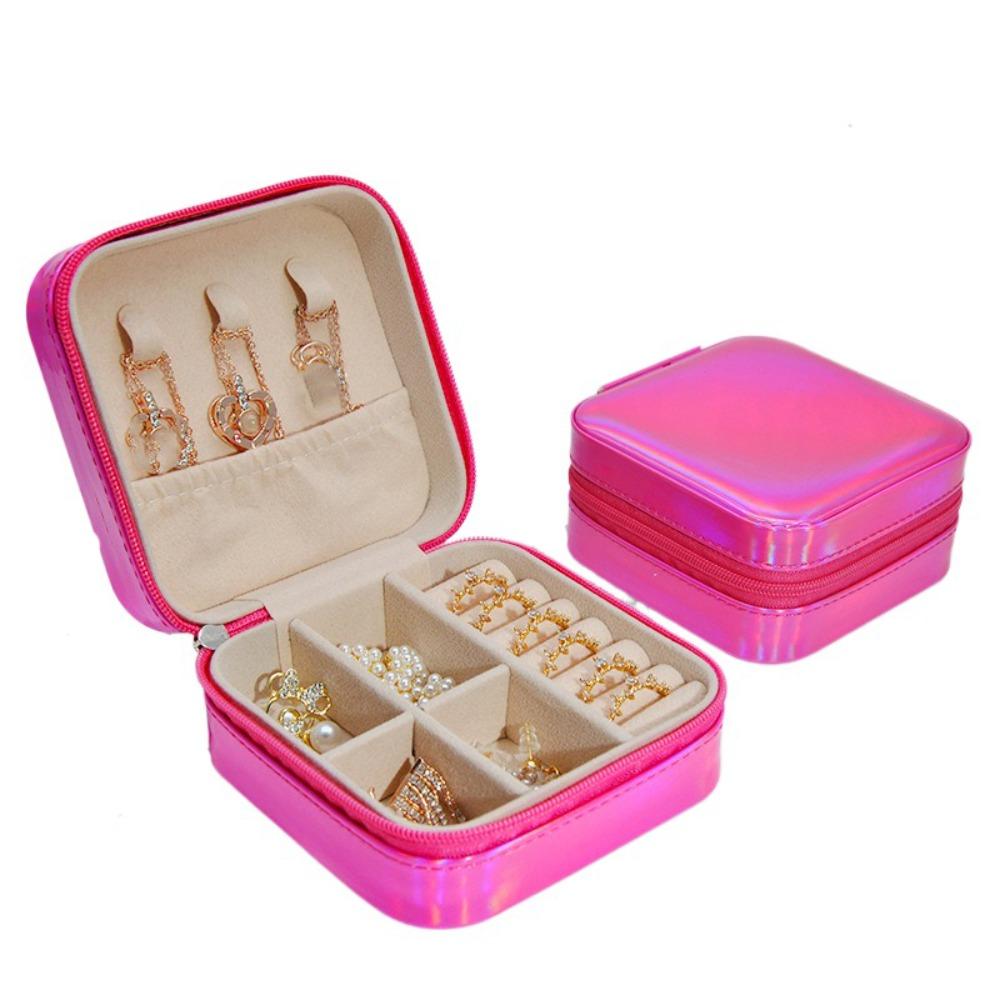 PU Leather Earrings Storage Case Large Capacity Mini Jewelry Display Box  Travel