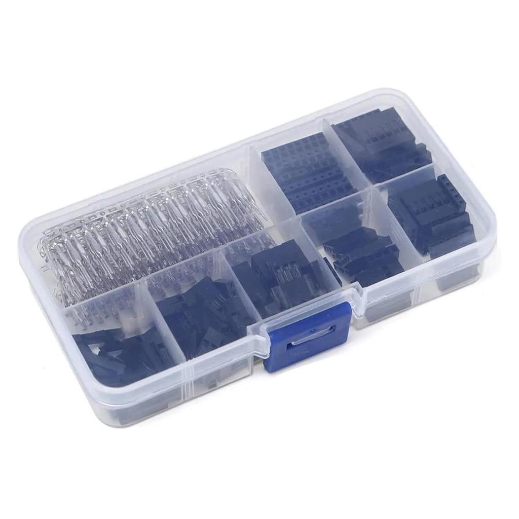 310pcs 2.54mm Male Female Jumper Wire Header Connector Kit 1-8 Pin Dupont Housing Assortment Box