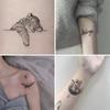10 UNIDADES Adesivos de Tatuagem Sketch Temporários s Tigre Lua Baleia Casais Masculino e Feminino Estudante Adesivo