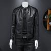 Marvel Venom Locomotive Leather Jacket Men's Spring New Stand-Up Collar Trend Slim-Fit Simple Leather Jacket Casual Short Jacket