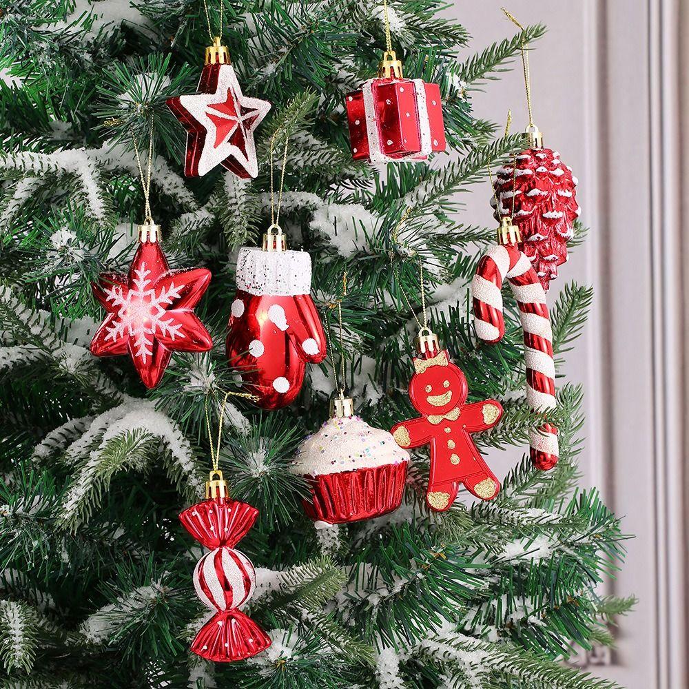 Electroplated Painted Ball Christmas Tree Ornament DIY Crafts Painted New Year Christmas Gifts Boxes Pendant Pendant Plastic