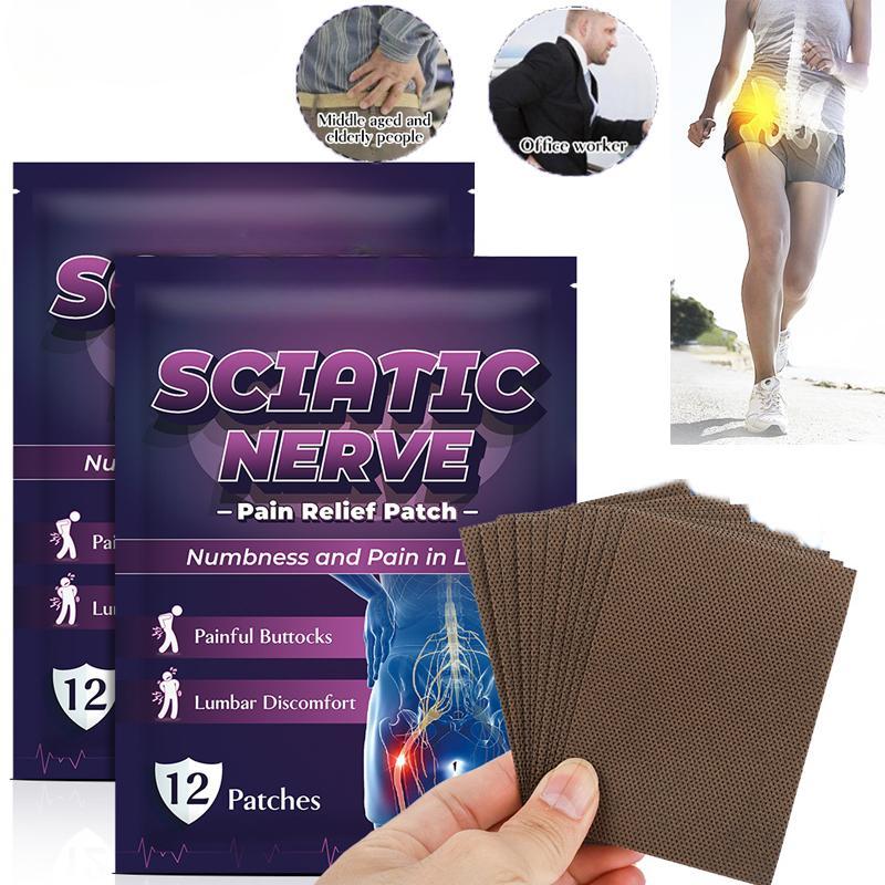 12Pcs/set Sciatic Nerve Pain Relief Patch Muscle Joint Care Sticker Hip Ache Plaster