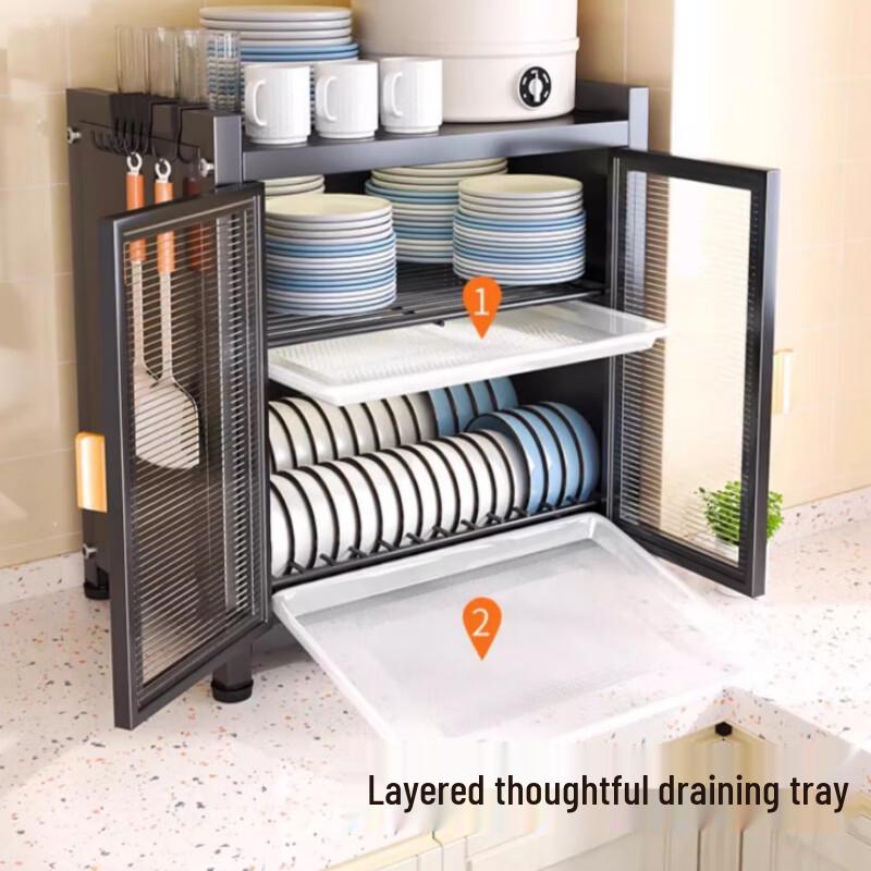 3-Tier Carbon Steel Kitchen Dish Drying Rack