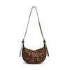 PU Zipper Crossbody Bags  Large Capacity  Simple Leopard Print  Convertible Shoulder Bags  High Quality  Casual  New
