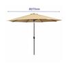 Marbueno Steel Parasol 8 Ribs D270 Cm Polyester Brown Garden, Swimming Pool, Terrace