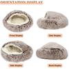 Winter Pet Cat Bed Round Long Plush Cat Warm Bed House Soft Pet Basket Sleep Bag For Small Dogs Cats Washable Kennel Sofa