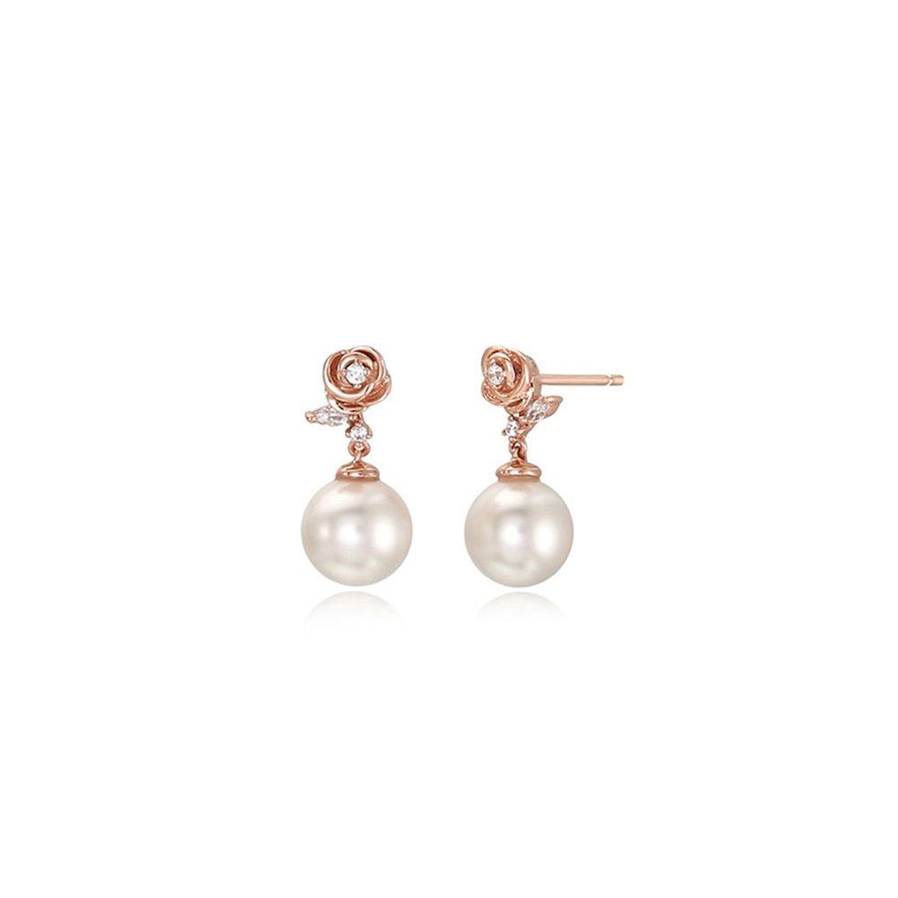 [Rosemont] Silver Pearl Earrings Rj0011