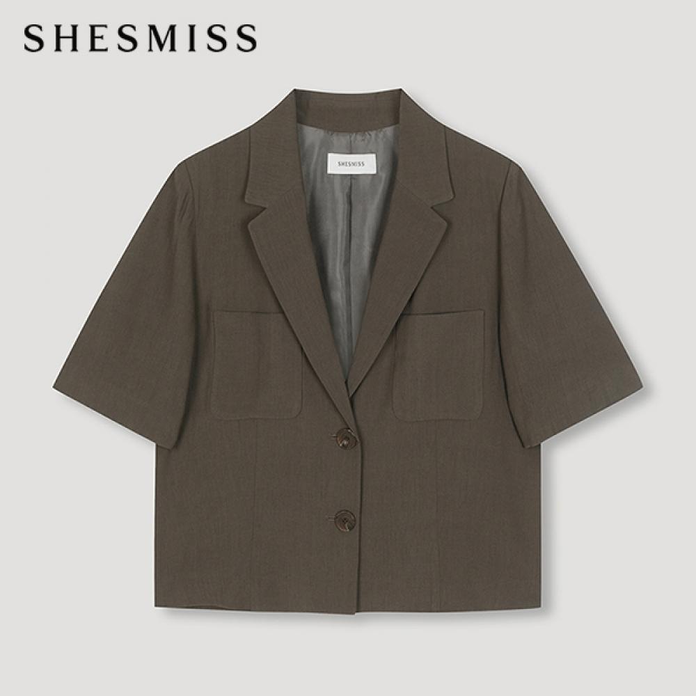 

She S miSS Куртка с коротким рукавом и карманом на двух пуговицах SwSjkn21060 Dw dark brown/55