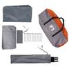 Tunnel Tent for 3 Persons Grey and Orange Waterproof
