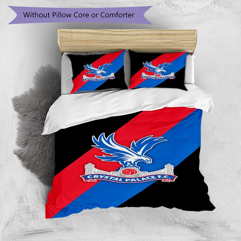 Crystal Fc Crest Printed Pattern Duvet Cover Set – Includes 1 Duvet Cover and 2 Matching Pillowcases Bedroom Decor Christmas Gifts