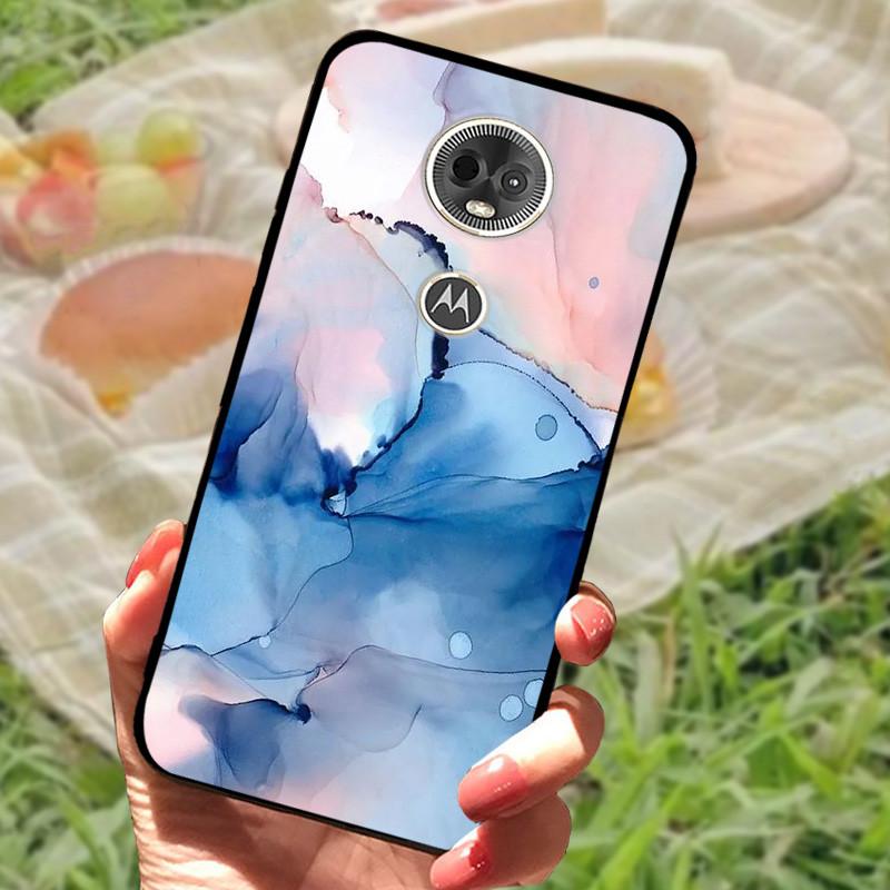 Etui Silikonowe Miękkie Odporne na Wstrząsy TPU Tylna Pokrywa dla Motorola Moto E5 / E5 Play EU / E5Plus / E5 Plus Capa E5Play E 5 Marmur