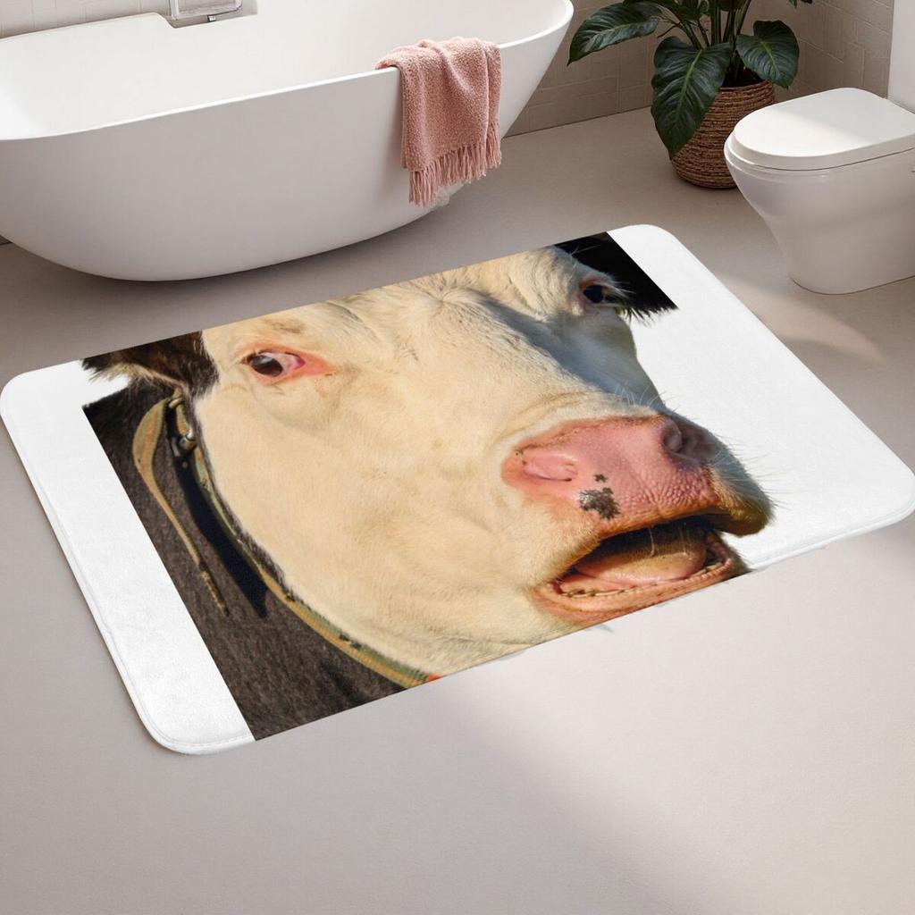 Stupified Cow Doormat Durable Carpet Rug Kitchen Entrance Home Floor Mat for Balcony Footpad Mats