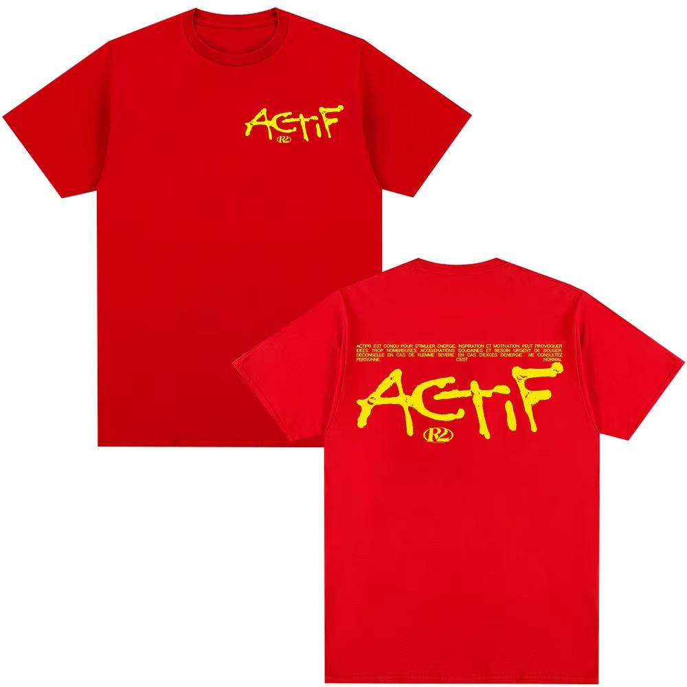 Rapper R2 Actif Album 2026 T Shirts Mens Women Clothing Casual pure Cotton Tshirt Fashion Harajuku Short Sleeve Streetwear