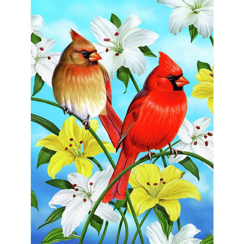 5d Diamond Painting Flower Birds Full Square/Round Diamond Embroidery Cross Stitch Peony Mosaic Needlework Home Decor Kits