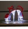 Women Led Light Dance Sandals Nightclub 15CM Transparent Crystal Shining Sandals LFD-190-A90