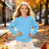 Boys and Girls Long Sleeve Neck T-Shirt, Color, Casual and Comfortable